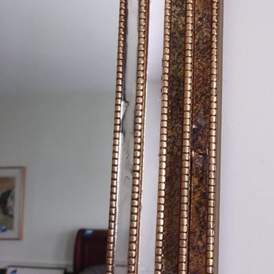 Lot 360: Vintage Gold Framed Beveled Mirror