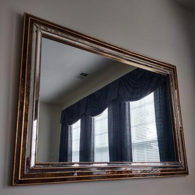 Lot 360: Vintage Gold Framed Beveled Mirror