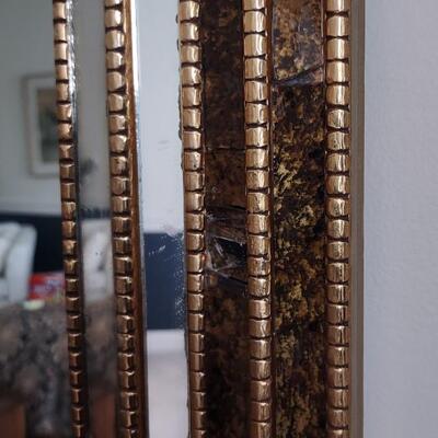 Lot 360: Vintage Gold Framed Beveled Mirror