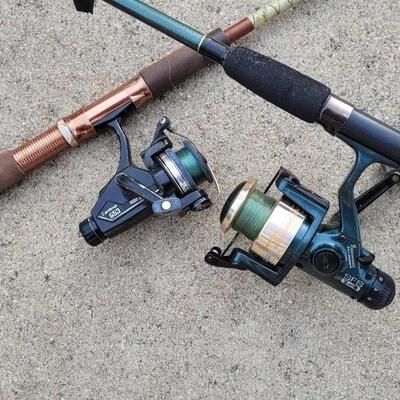 Lot 97: (2) Vintage Fishing Rod and Reel Sets (ABU GARCIA + BROWNING)