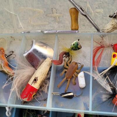 Lot 100: Huge Fisherman's Lure w/ Small Lure Box Bundle