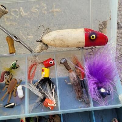 Lot 100: Huge Fisherman's Lure w/ Small Lure Box Bundle