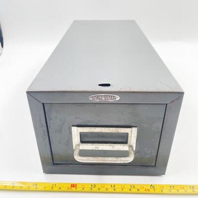 16â€ METAL COLE STEEL FILE BOX W/ RECIPES