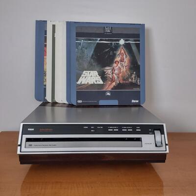 Lot 363: RCA Select A Vision Video Disc Player With Video Discs & Box
