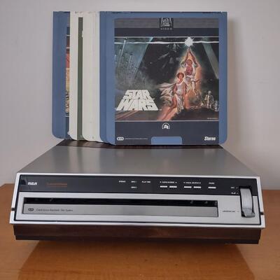 Lot 363: RCA Select A Vision Video Disc Player With Video Discs & Box