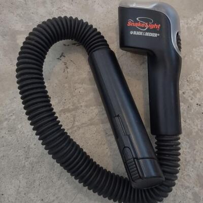 Lot 378: Black & Decker Bullseye Drill, Black & Decker Snake Light, & Black & Decker Finishing Sander