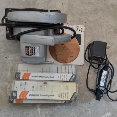 Lot 379: Sterling Mini Drill With Accessories, Skilsaw Power Saw