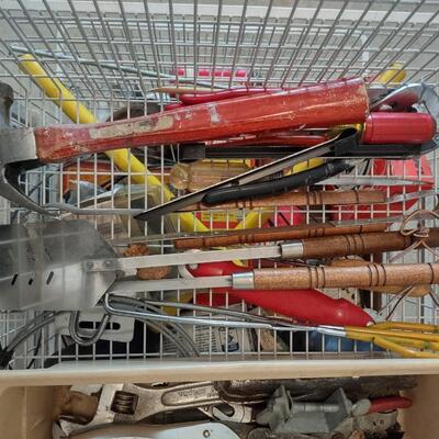 Lot 384: Rolling Wire 3 Drawer Cart With Misc. Tools & More