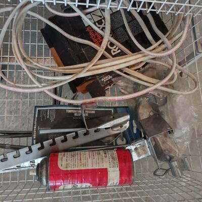 Lot 384: Rolling Wire 3 Drawer Cart With Misc. Tools & More