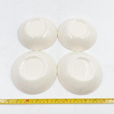 TAYLOR SMITH TAYLOR VERSATILE CHINA BLACK FLOWER 5â€ BOWLS (4)