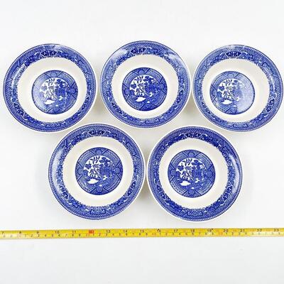 ROYAL CHINA BLUE WILLOW WARE 5.5â€ BOWLS (5)