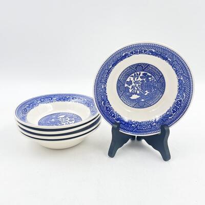 ROYAL CHINA BLUE WILLOW WARE 5.5â€ BOWLS (5)