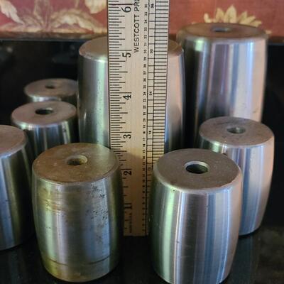 Lot 437: Industrial Vintage Steel Weights/Dies Bookends/Doorstops