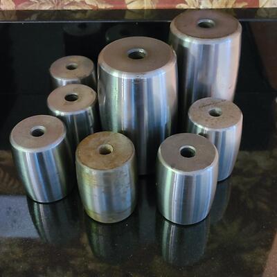 Lot 437: Industrial Vintage Steel Weights/Dies Bookends/Doorstops