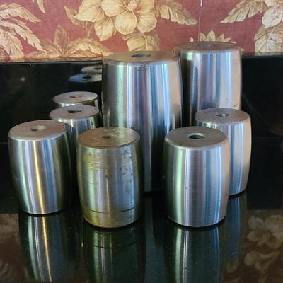 Lot 437: Industrial Vintage Steel Weights/Dies Bookends/Doorstops