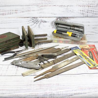 Lot of Tools, Files, Drill Bits, & More