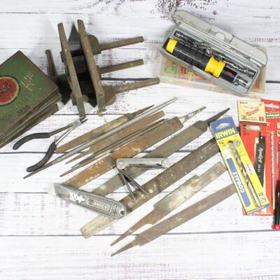 Lot of Tools, Files, Drill Bits, & More