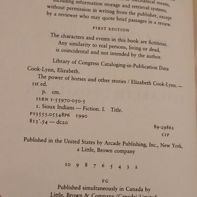 Lot 124: 1st Edition "The Power of Horses and Other Stories"