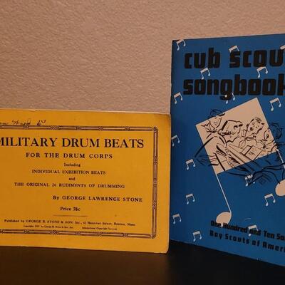 Lot 128: "Military Drum Beats" and "Cub Scout Songbook"