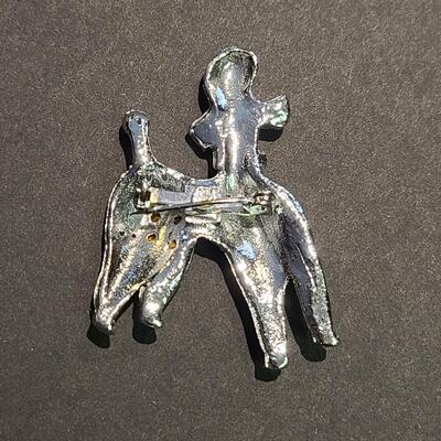 Lot 411: Vintage Rhinestone Poodle and Candlestick Brooches