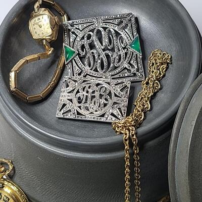Lot 407: Antique Metal Music/Jewelry Box and More