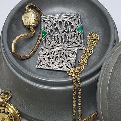Lot 407: Antique Metal Music/Jewelry Box and More