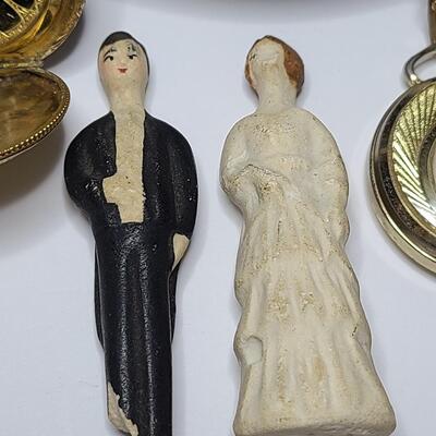 Lot 407: Antique Metal Music/Jewelry Box and More