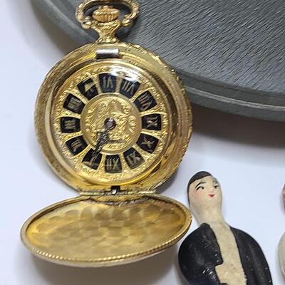 Lot 407: Antique Metal Music/Jewelry Box and More
