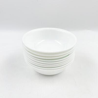 CORELLE BY CORNING WHITE 5â€ BOWLS (9)