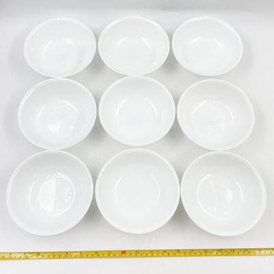 CORELLE BY CORNING WHITE 5â€ BOWLS (9)