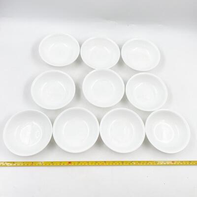 CORELLE BY CORNING WHITE 5.5â€ BOWLS (10)