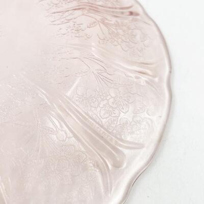 VINTAGE 9â€ PINK DEPRESSION GLASS PLATE