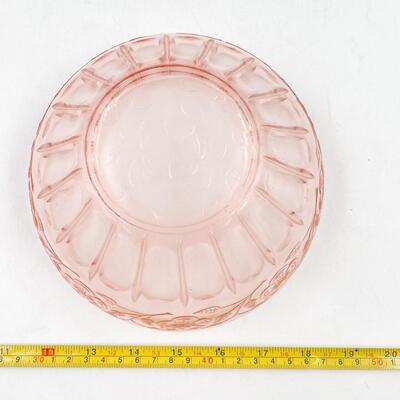 VINTAGE 7â€ PINK/PEACH DEPRESSION GLASS BOWL