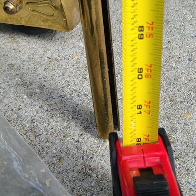 Lot 394: Rolling Library Ladder w/Brass Hardware and Bar