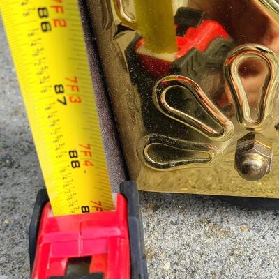 Lot 394: Rolling Library Ladder w/Brass Hardware and Bar