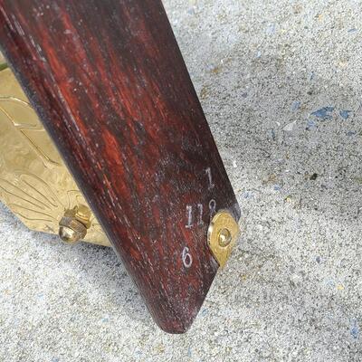 Lot 394: Rolling Library Ladder w/Brass Hardware and Bar