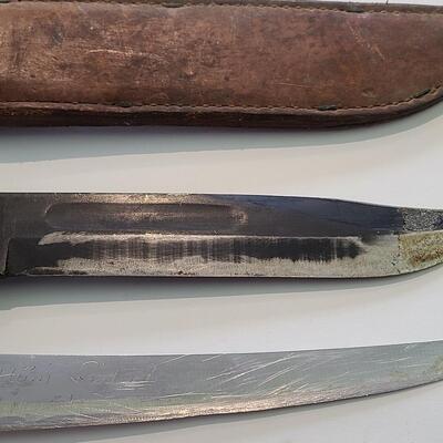 Lot 422; Large Vintage J. Marttini Filet Knife & Hunting Knife