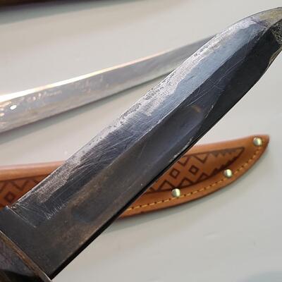 Lot 422; Large Vintage J. Marttini Filet Knife & Hunting Knife