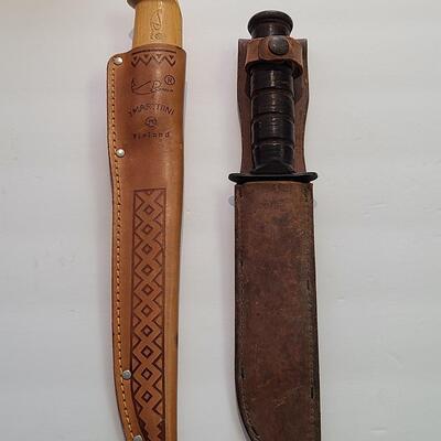 Lot 422; Large Vintage J. Marttini Filet Knife & Hunting Knife