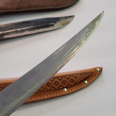 Lot 422; Large Vintage J. Marttini Filet Knife & Hunting Knife