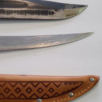 Lot 422; Large Vintage J. Marttini Filet Knife & Hunting Knife