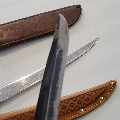 Lot 422; Large Vintage J. Marttini Filet Knife & Hunting Knife