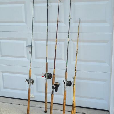 Lot 420: Vintage Fishing Rods and Reels