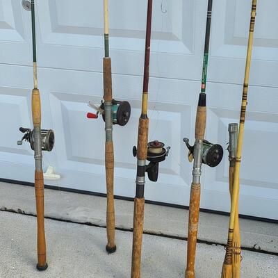 Lot 420: Vintage Fishing Rods and Reels