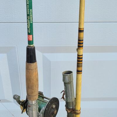 Lot 420: Vintage Fishing Rods and Reels