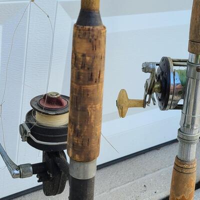 Lot 420: Vintage Fishing Rods and Reels