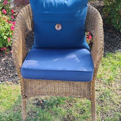 Lot 419: Natural Wicker Accent Chair
