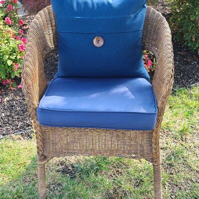 Lot 419: Natural Wicker Accent Chair