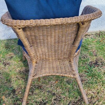 Lot 419: Natural Wicker Accent Chair