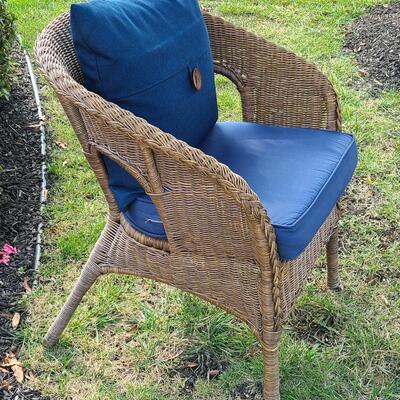 Lot 419: Natural Wicker Accent Chair